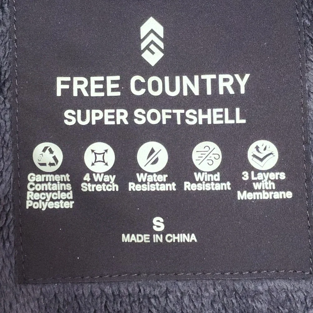 Free Country Softshell Jacket Womens Small dark Plum Hooded Water wind resistand